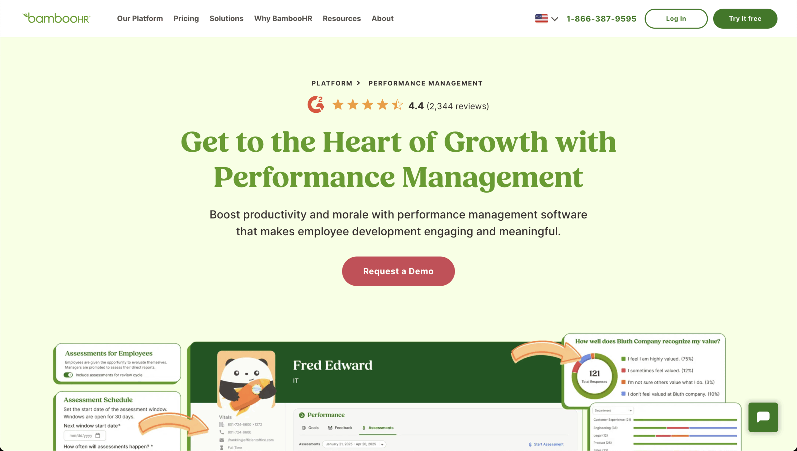 Bamboo HR homepage